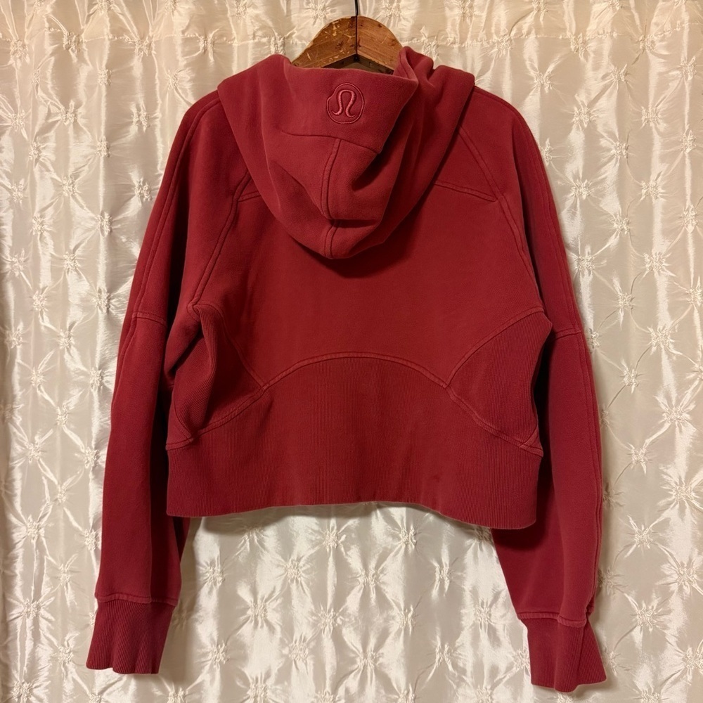 Lululemon Scuba Oversized 1/2 Zip Hoodie Sweatshirt Savannah Maroon Red Burgundy - Picture 5 of 15